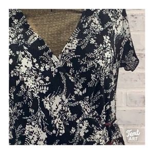 Vintage Ashley Jill wrap front blouse with metal ring detail